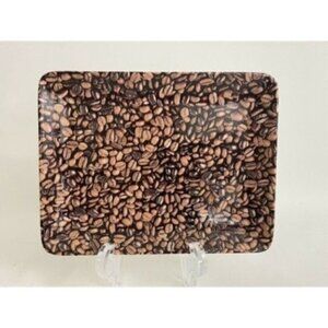 Starbucks Espresso Serving Trinket Plate Coffee Beans 9” X 7” 2007 Collectible